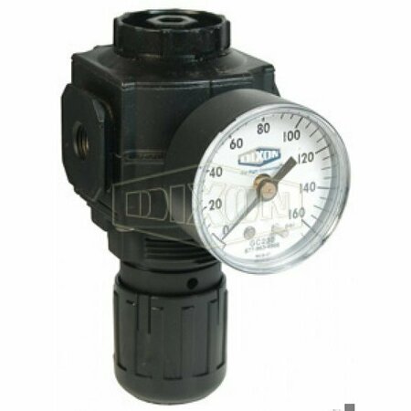 DIXON Norgren by Excelon 1 Series Relieving Compact Regulator with GC230 Gauge, 1/2 in PTF, 5 to 150 psi P R73G-4RG